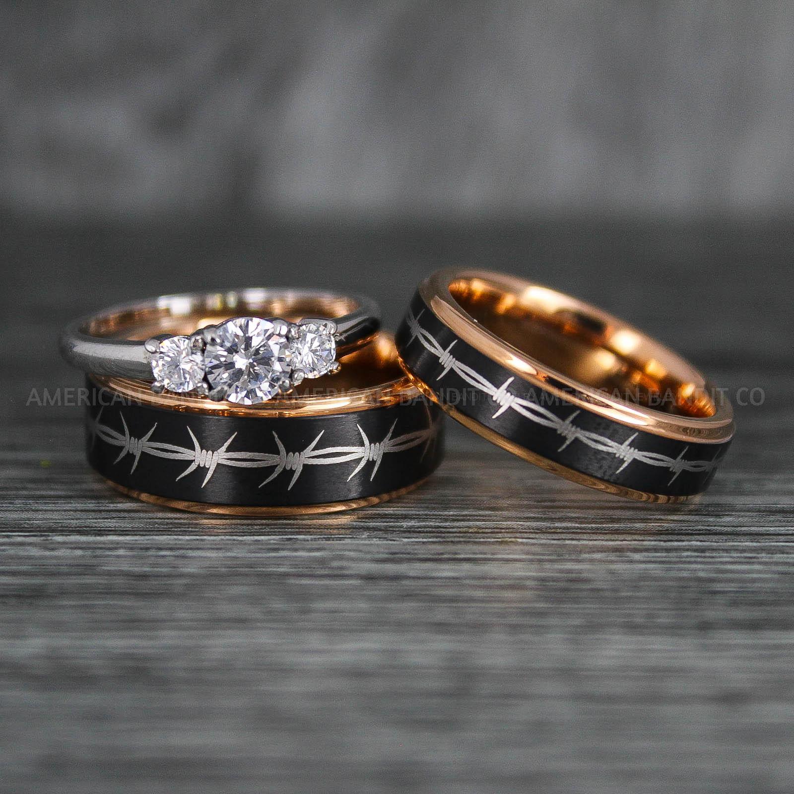 IMG_6446 Barb Wire Ring, Barbed Wire Ring, Barb Wire Wedding Ring, Couple Rings, Biker Rings - Image 1