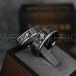 Star Trek Rings, Star Trek Wedding Bands, Black Star Trek Wedding Rings, Star Trek Wedding Rings, Star Trek Jewelry - Image 3
