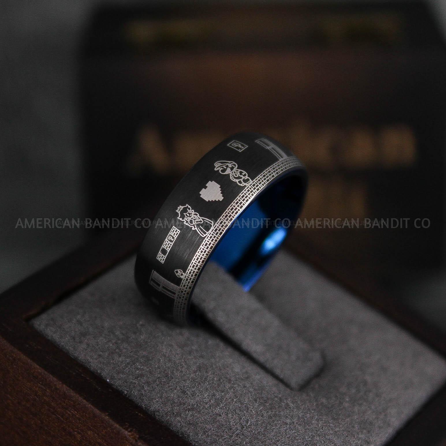 IMG_6464 Mario Ring, Mario Brothers Wedding Ring, Gamer Ring, Gamer Jewelry, Mario Wedding Band, Gamer Wedding Ring - Image 1