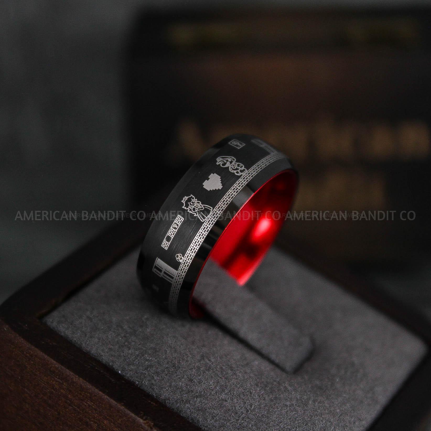 IMG_6474 Mario Rings, Couple Rings, Mario Brothers Wedding Rings, Gamer Rings, Gamer Jewelry, Mario Wedding Bands, Gamer Wedding Rings - Image 1