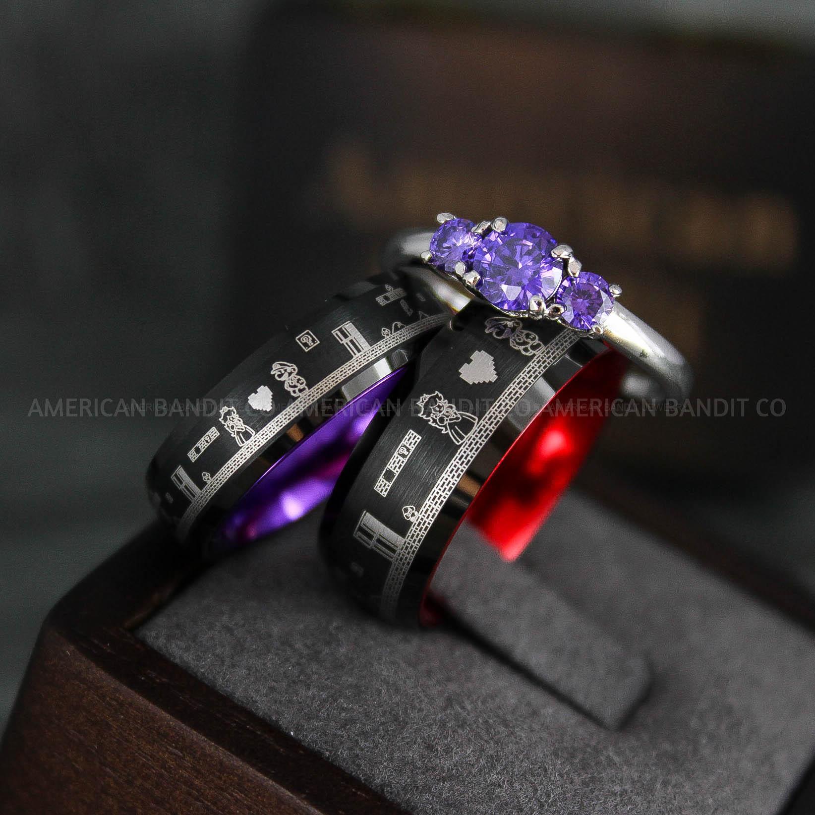 IMG_6480 Mario Rings, Couple Rings, Mario Brothers Wedding Rings, Gamer Rings, Gamer Jewelry, Mario Wedding Bands, Gamer Wedding Rings - Image 1