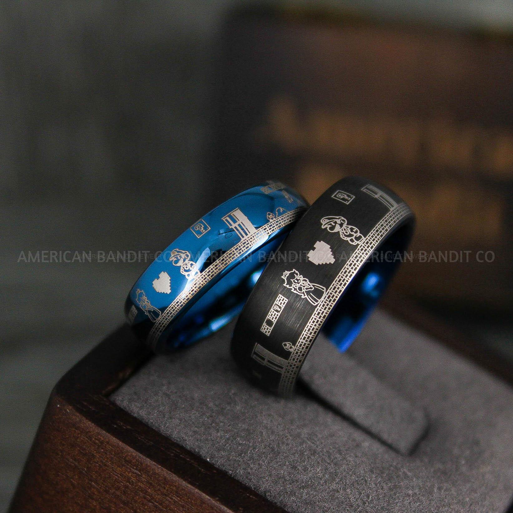 IMG_6485 Mario Rings, Couple Rings, Mario Brothers Wedding Rings, Gamer Rings, Gamer Jewelry, Mario Wedding Bands, Gamer Wedding Rings - Image 1