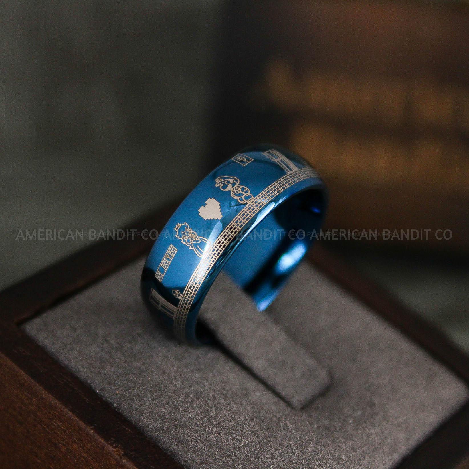 IMG_6486 Mario Ring, Mario Brothers Wedding Ring, Gamer Ring, Gamer Jewelry, Mario Wedding Band, Gamer Wedding Ring - Image 1