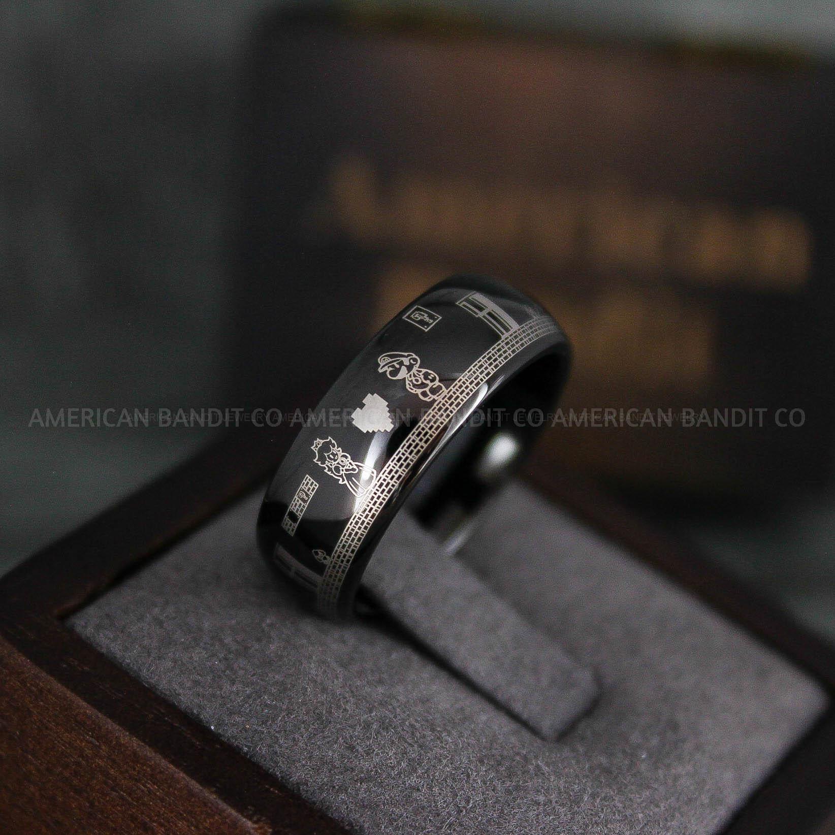 IMG_6490 Mario Ring, Mario Brothers Wedding Ring, Gamer Ring, Gamer Jewelry, Mario Wedding Band, Gamer Wedding Ring - Image 1