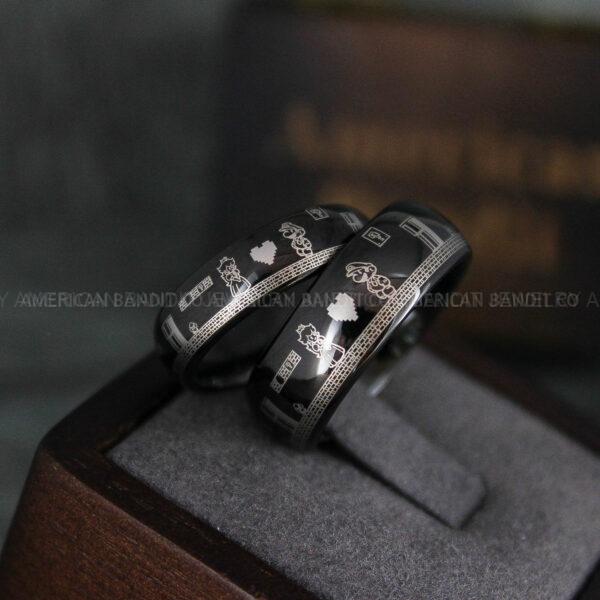 Mario Rings Mario Rings, Couple Rings, Mario Brothers Wedding Rings, Gamer Rings ...