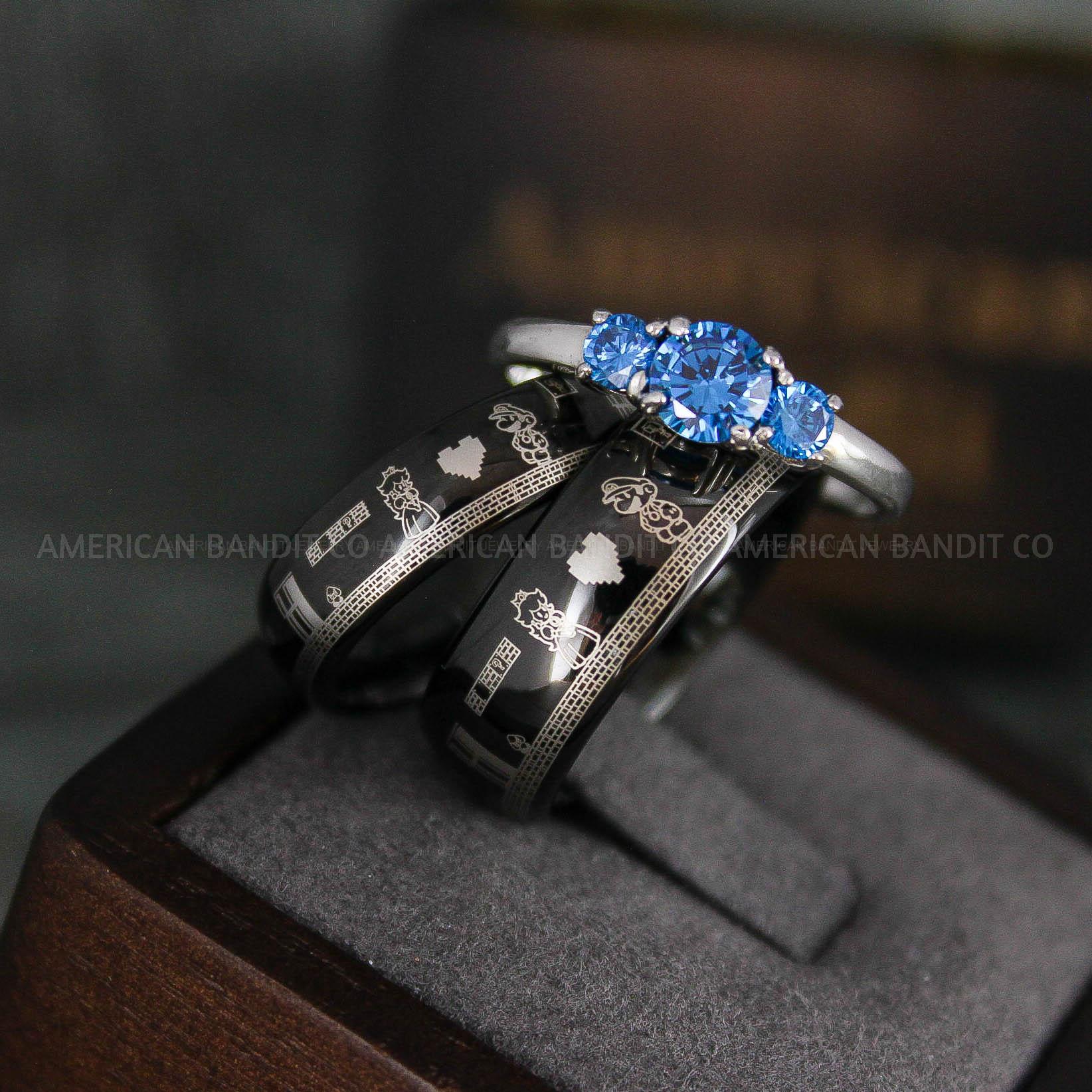 IMG_6494 Mario Rings, Couple Rings, Mario Brothers Wedding Rings, Gamer Rings, Gamer Jewelry, Mario Wedding Bands, Gamer Wedding Rings - Image 1