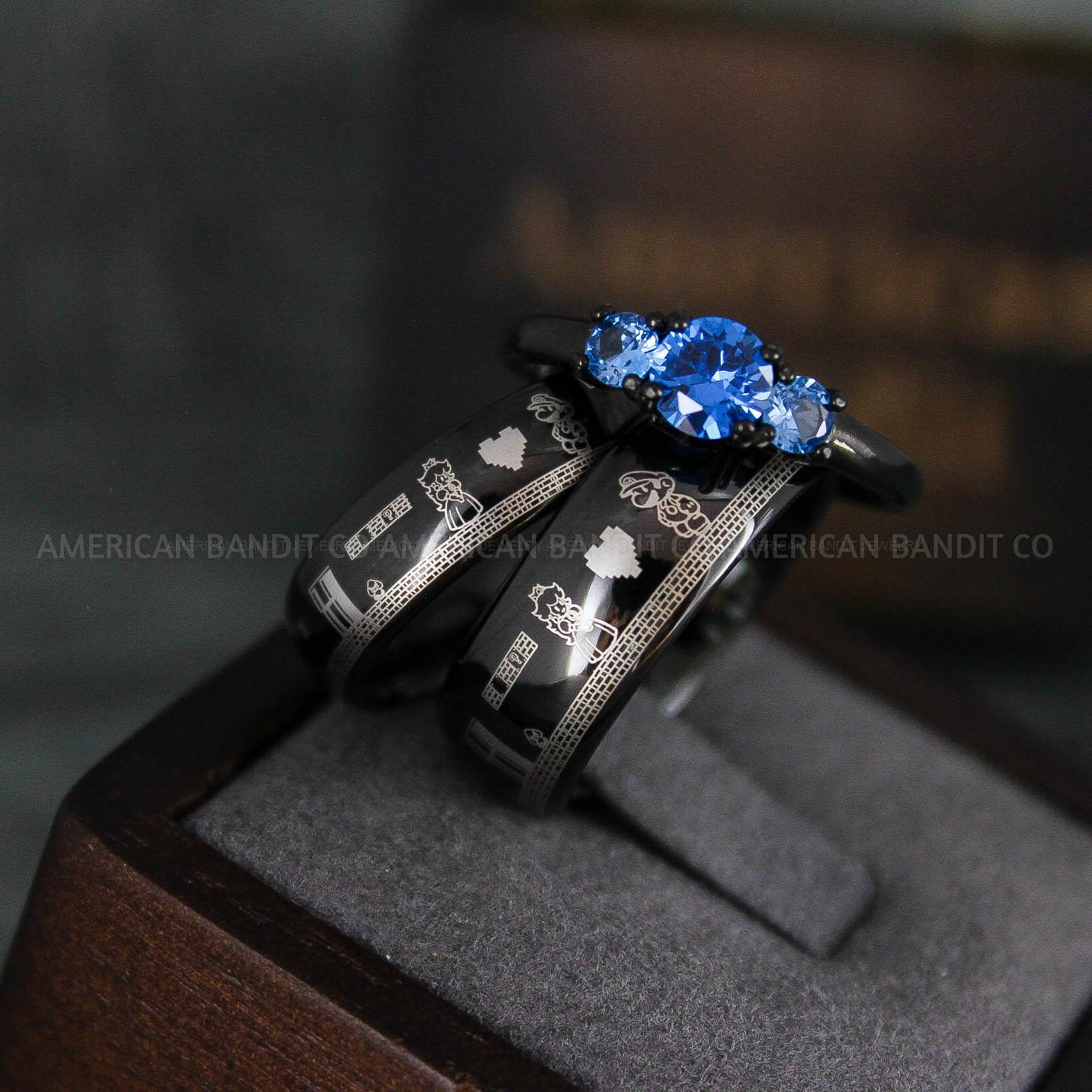 IMG_6496 Mario Rings, Couple Rings, Mario Brothers Wedding Rings, Gamer Rings, Gamer Jewelry, Mario Wedding Bands, Gamer Wedding Rings - Image 1