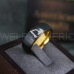 Backhoe Ring, Excavator Ring, Tractor Ring, Construction Machinery Ring, Backhoe Jewelry, Excavation Machinery Ring, Bulldozer Ring, Black Tungsten Wedding Ring, Black Tungsten Ring