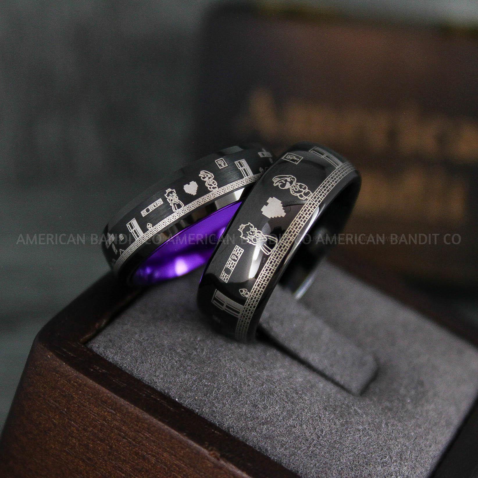 IMG_6504 Mario Rings, Couple Rings, Mario Brothers Wedding Rings, Gamer Rings, Gamer Jewelry, Mario Wedding Bands, Gamer Wedding Rings - Image 1