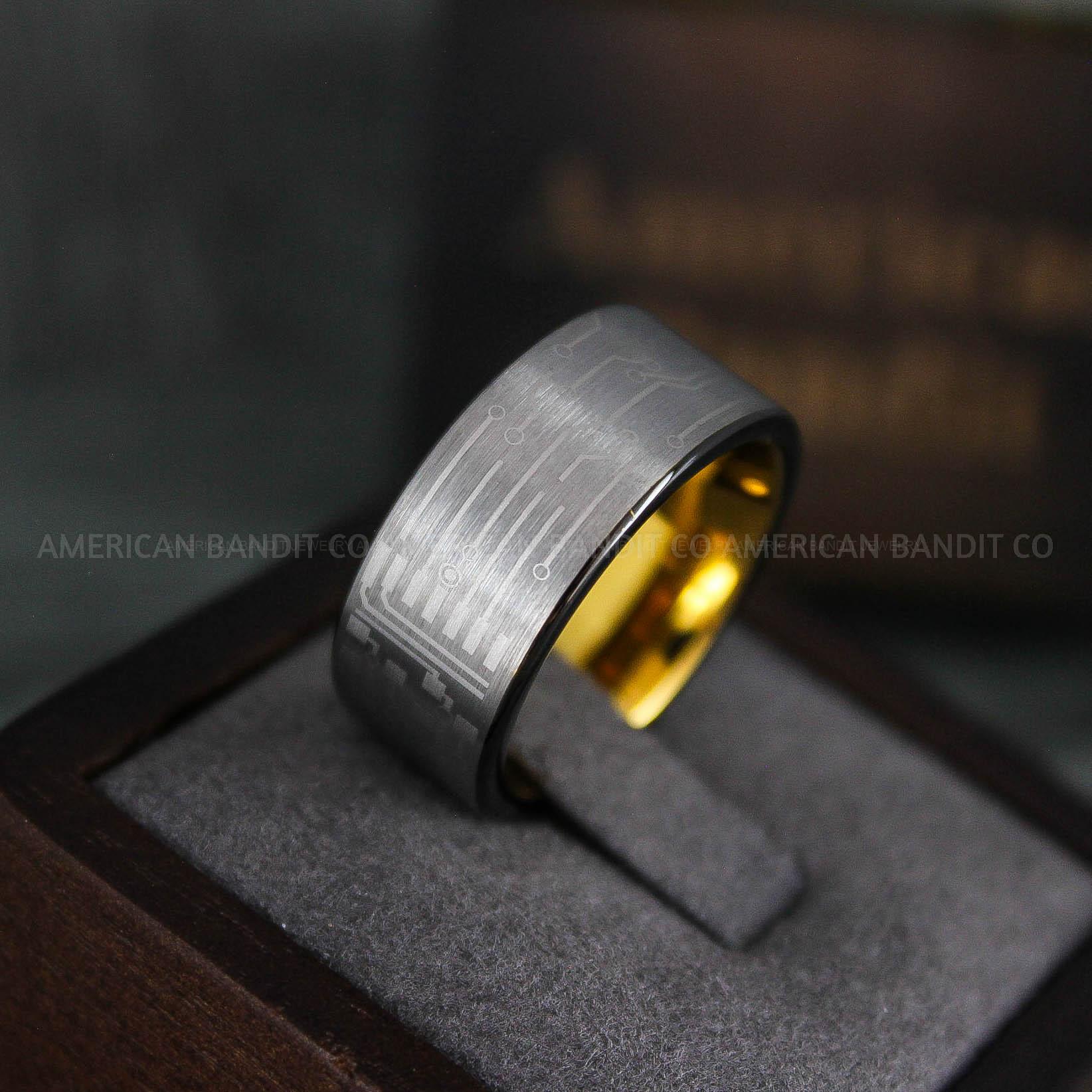 IMG_6505 Circuit Board Ring, Circuit Board Wedding Band, Gamer Ring, Gamer Wedding Band - Image 1