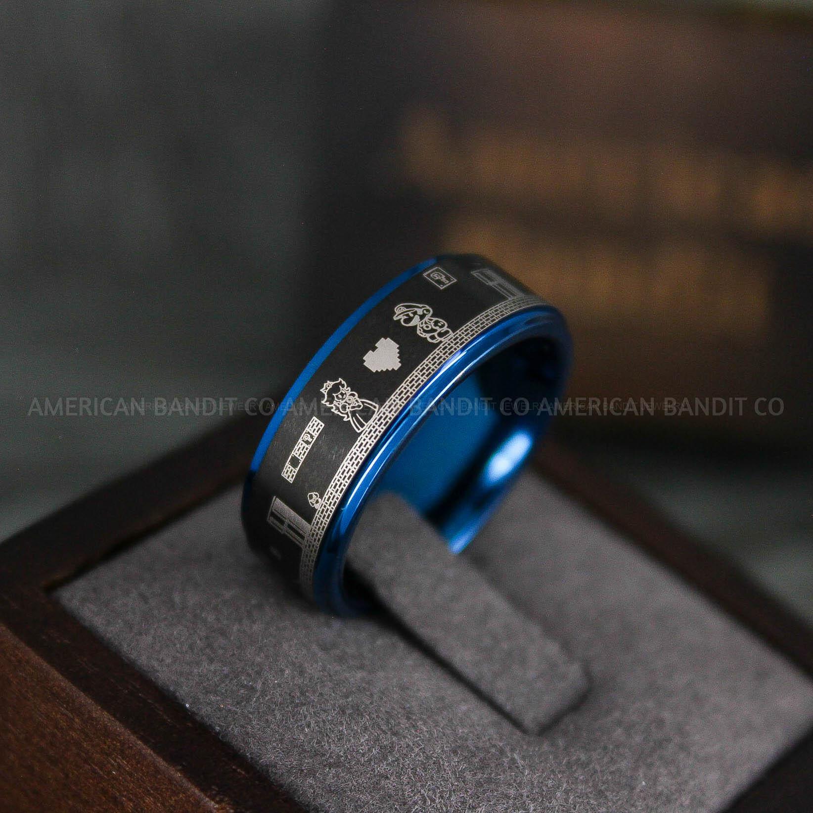 IMG_6508 Mario Ring, Mario Brothers Wedding Ring, Gamer Ring, Gamer Jewelry, Mario Wedding Band, Gamer Wedding Ring - Image 1