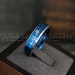 Bills Ring, Football Ring, Bills Wedding Ring, Bills Wedding Band, Blue Wedding Ring - Image 3