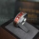 Mario Ring, Mario Brothers Wedding Ring, Gamer Ring, Gamer Jewelry, Mario Wedding Band, Gamer Wedding Ring