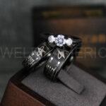 Star Trek Rings, Star Trek Wedding Bands, Black Star Trek Wedding Rings, Star Trek Wedding Rings, Star Trek Jewelry