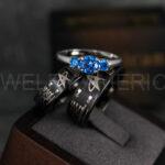 Star Trek Rings, Star Trek Wedding Bands, Black Star Trek Wedding Rings, Star Trek Wedding Rings, Star Trek Jewelry