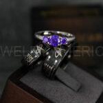 Star Trek Rings, Star Trek Wedding Bands, Black Star Trek Wedding Rings, Star Trek Wedding Rings, Star Trek Jewelry