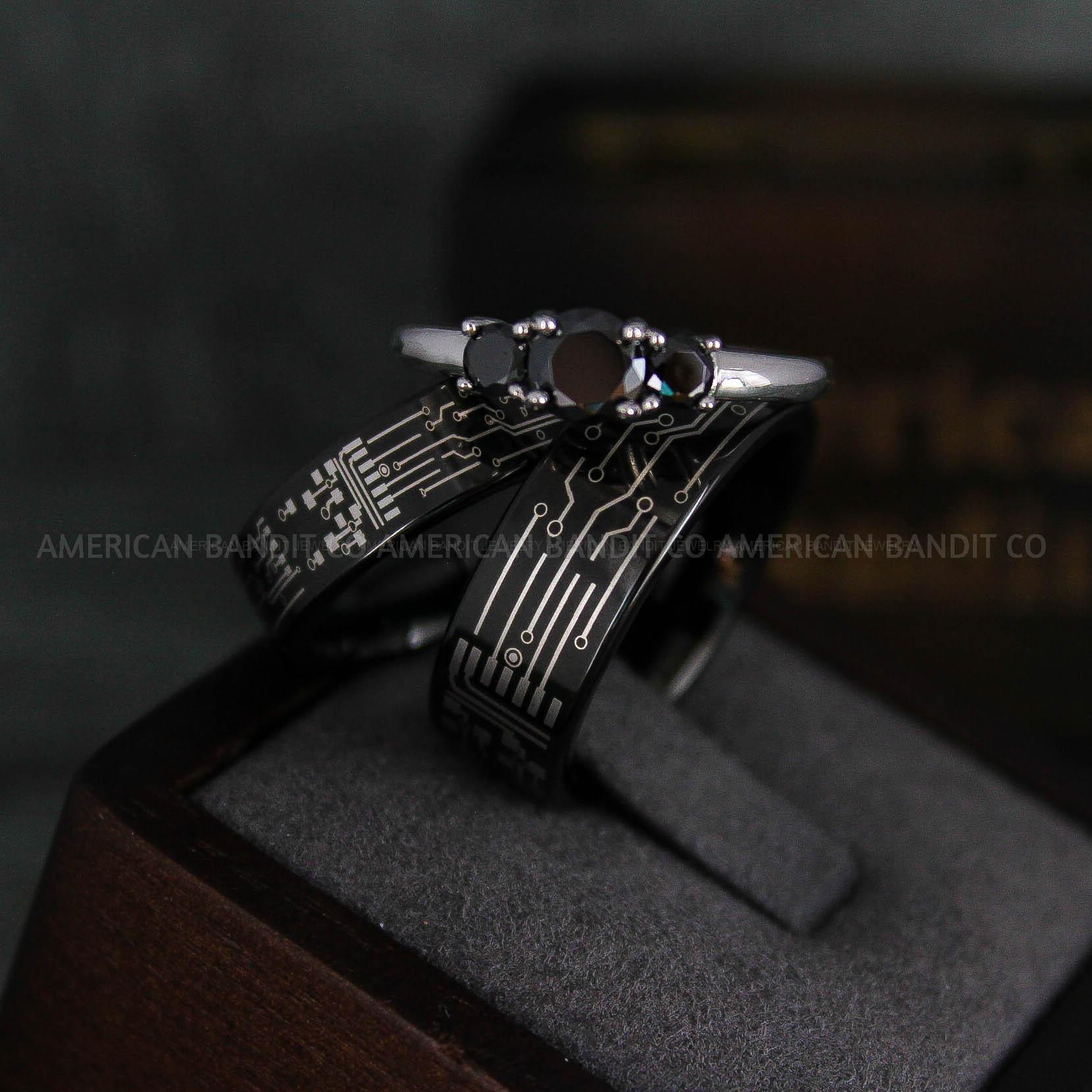 IMG_6543 Circuit Board Rings, Circuit Board Wedding Bands, Gamer Rings, Gamer Wedding Bands - Image 1