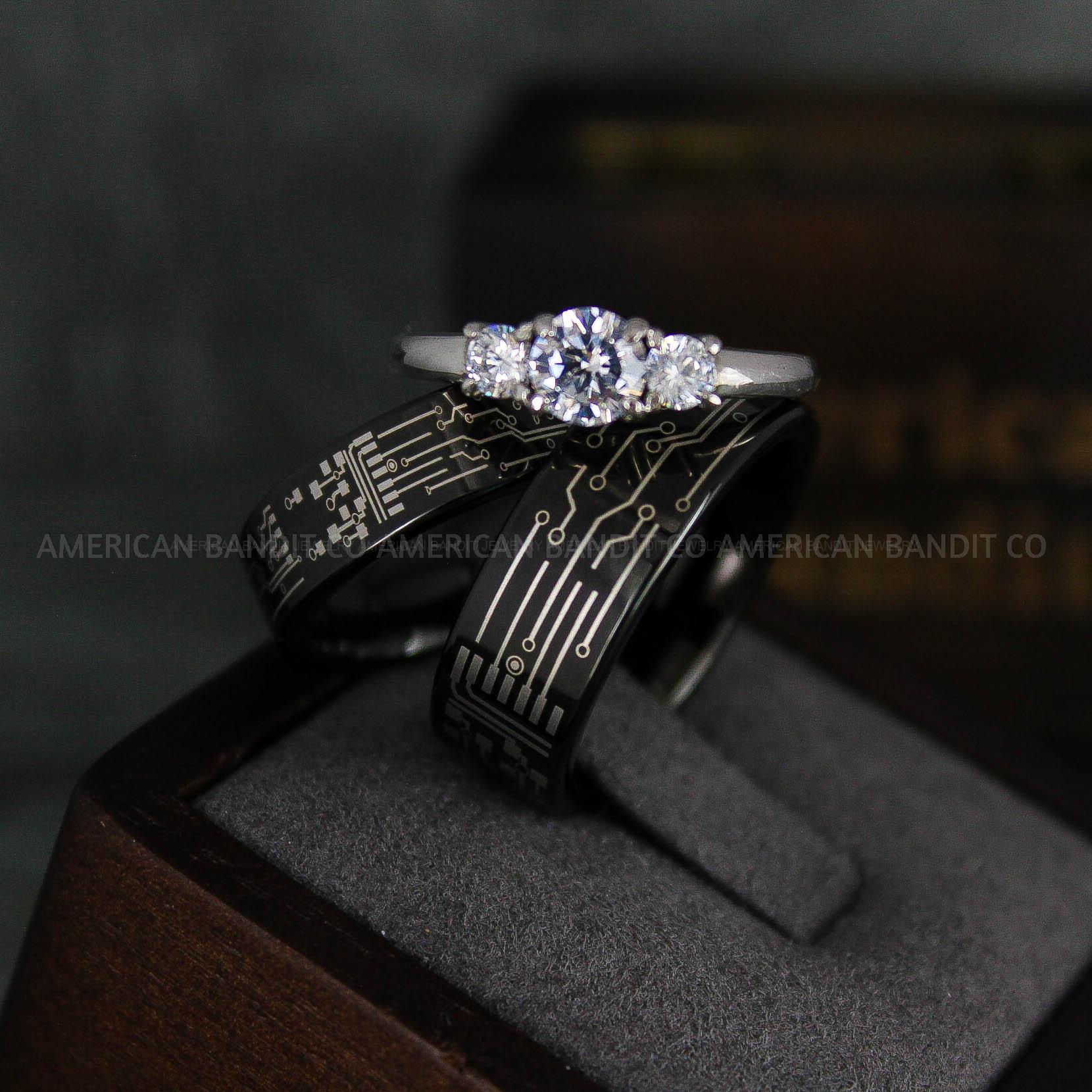 IMG_6544 Circuit Board Rings, Circuit Board Wedding Bands, Gamer Rings, Gamer Wedding Bands - Image 1