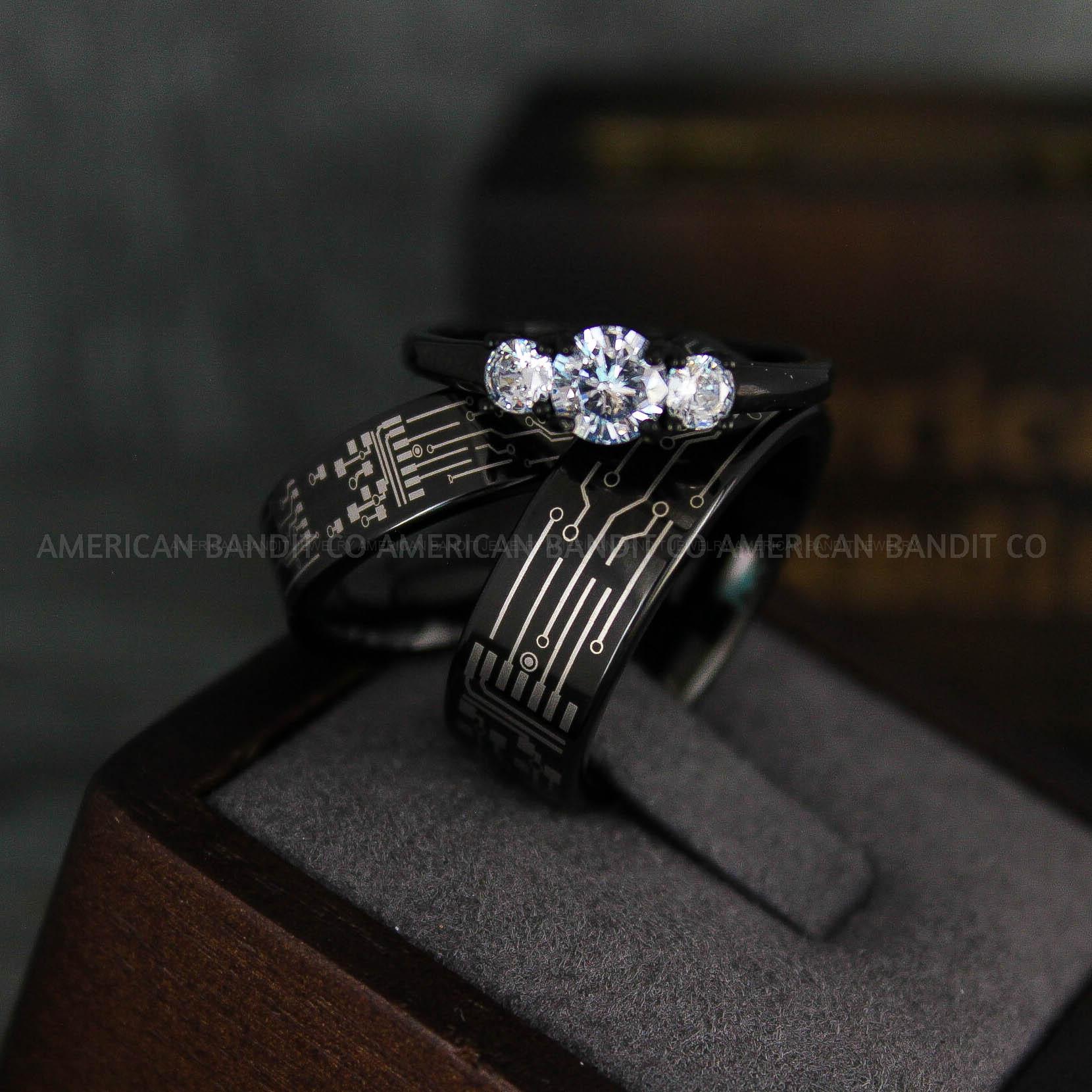 IMG_6545 Circuit Board Rings, Circuit Board Wedding Bands, Gamer Rings, Gamer Wedding Bands - Image 1