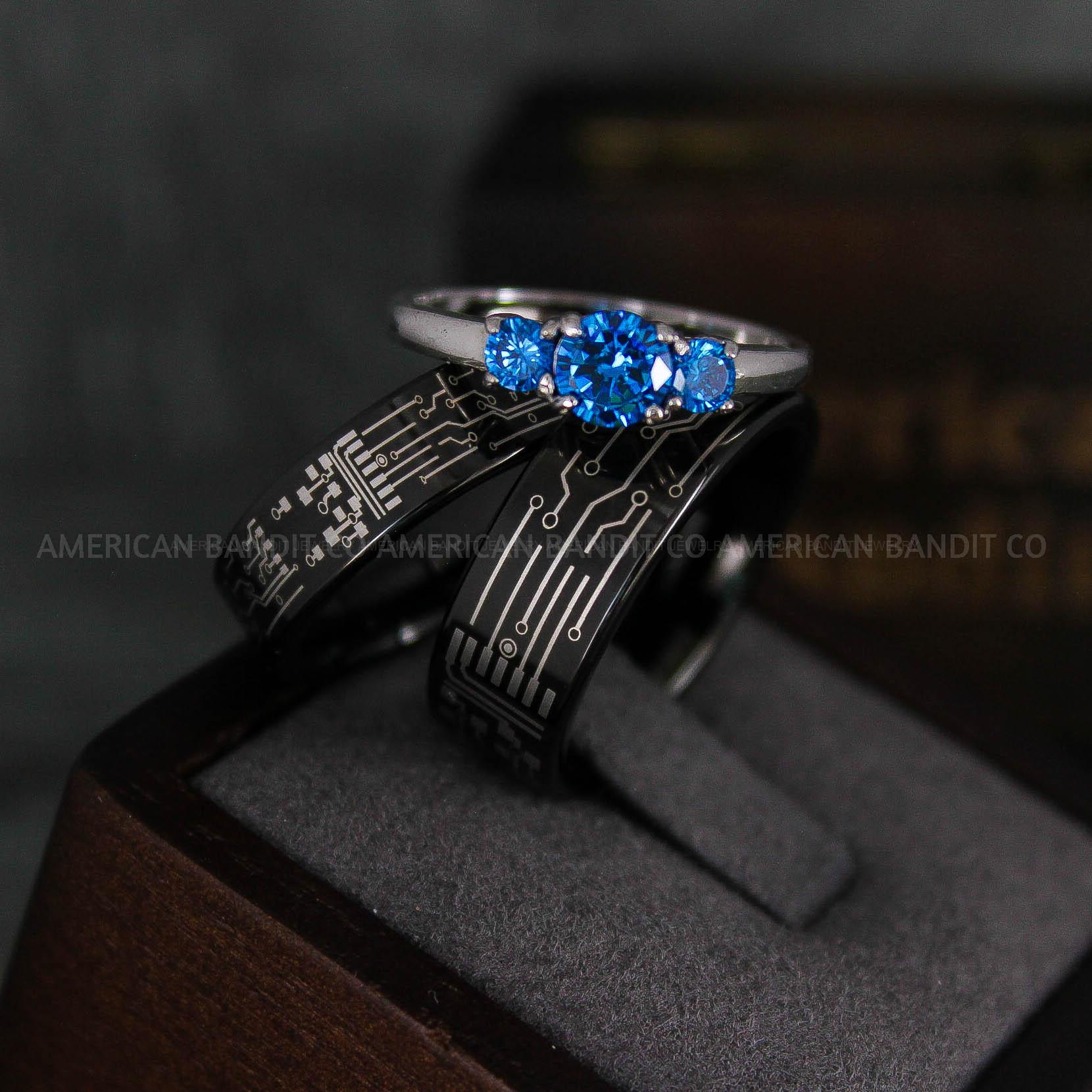 IMG_6546 Circuit Board Rings, Circuit Board Wedding Bands, Gamer Rings, Gamer Wedding Bands - Image 1