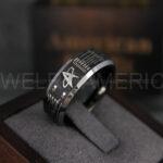 Star Trek Rings, Star Trek Wedding Bands, Black Star Trek Wedding Rings, Star Trek Wedding Rings, Star Trek Jewelry - Image 4