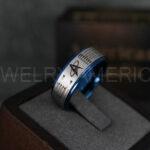 Star Trek Ring, Star Trek Wedding Band, Black Star Trek Wedding Ring, Star Trek Wedding Ring, Star Trek Jewelry