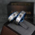 Star Trek Ring, Star Trek Wedding Band, Black Star Trek Wedding Ring, Star Trek Wedding Ring, Star Trek Jewelry - Image 2