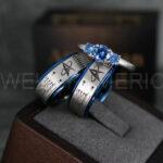 Star Trek Ring, Star Trek Wedding Band, Black Star Trek Wedding Ring, Star Trek Wedding Ring, Star Trek Jewelry