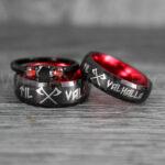 Til Valhalla Rings, Viking Rings, Runes Rings, Vegvísir Ring, Nordic Rings, Norsemen Rings, Nordic Runes Rings, Black Tungsten Bands - Image 8