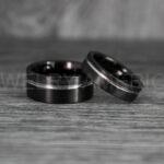 Couple Rings, Couple Wedding Rings, Couple Wedding Band, Black Wedding Rings