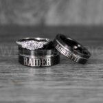 Raiders Ring, Raider Ring, Raiderette Ring, Couple Rings, Couple Wedding Rings, Couple Wedding Bands