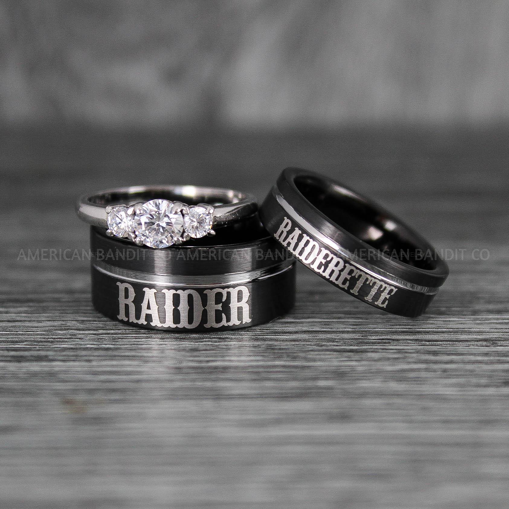 IMG_6617 Raiders Ring, Raider Ring, Raiderette Ring, Couple Rings, Couple Wedding Rings, Couple Wedding Bands - Image 1