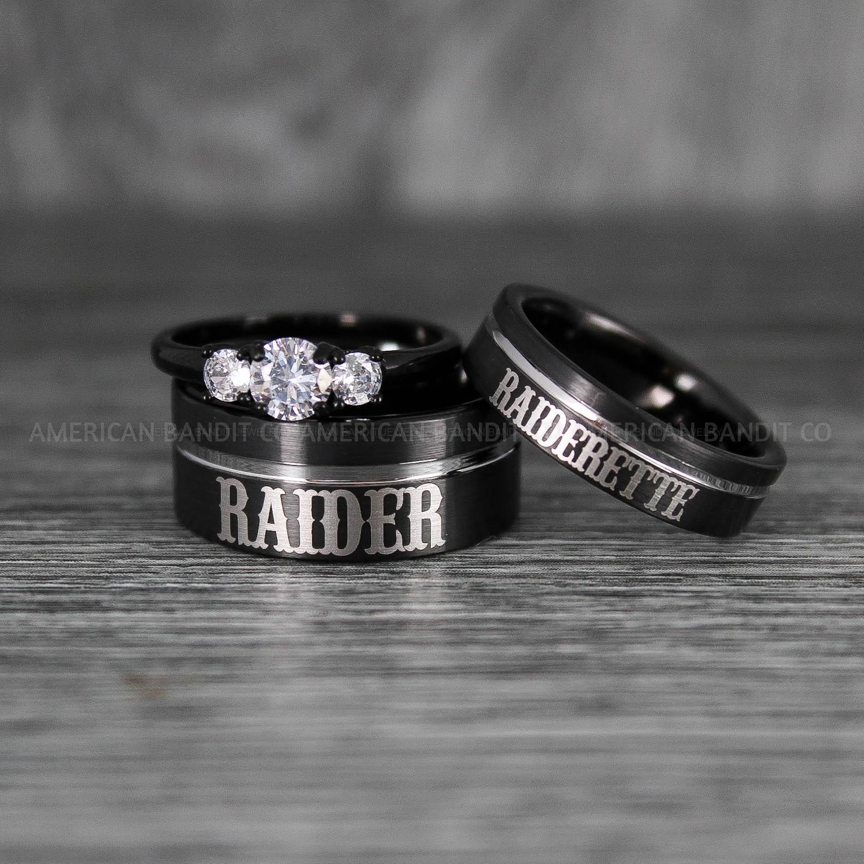 IMG_6618 Raiders Ring, Raider Ring, Raiderette Ring, Couple Rings, Couple Wedding Rings, Couple Wedding Bands - Image 1