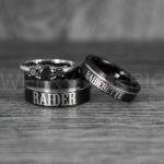 Raiders Ring, Raider Ring, Raiderette Ring, Couple Rings, Couple Wedding Rings, Couple Wedding Bands