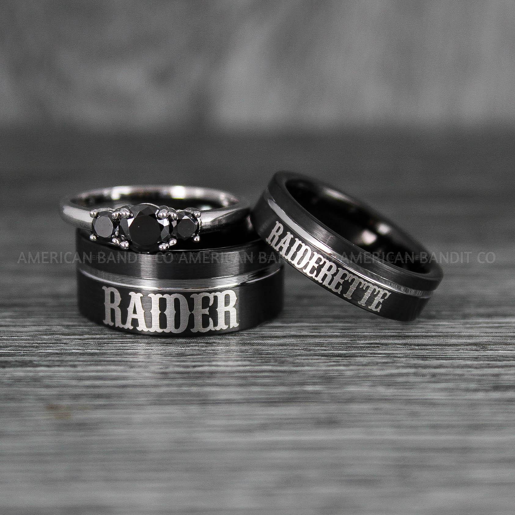 IMG_6619 Raiders Ring, Raider Ring, Raiderette Ring, Couple Rings, Couple Wedding Rings, Couple Wedding Bands - Image 1