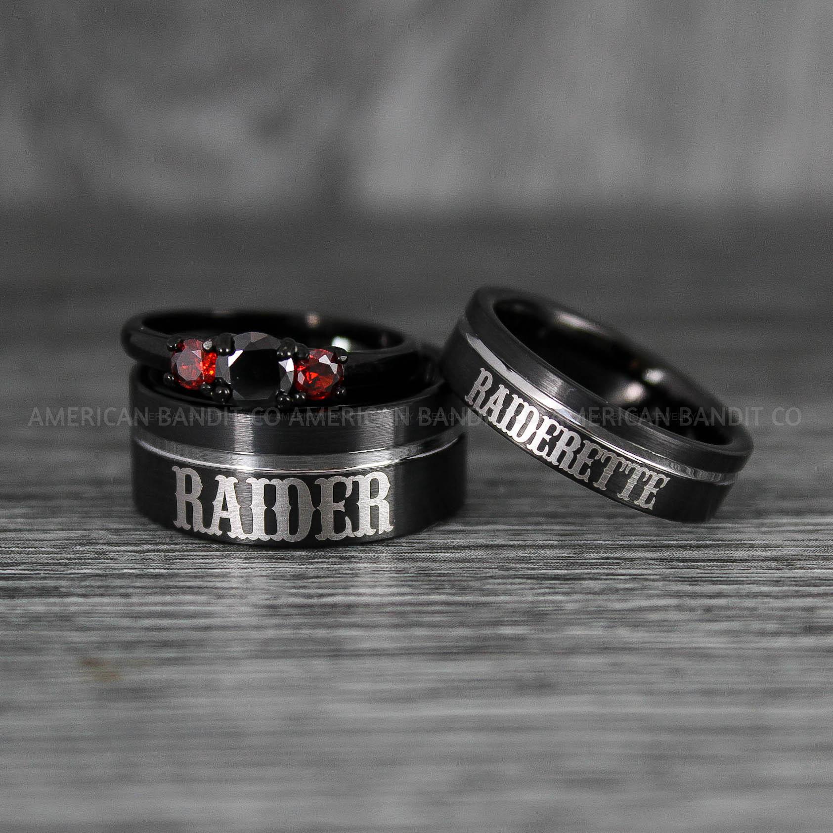 IMG_6621 Raiders Ring, Raider Ring, Raiderette Ring, Couple Rings, Couple Wedding Rings, Couple Wedding Bands - Image 1