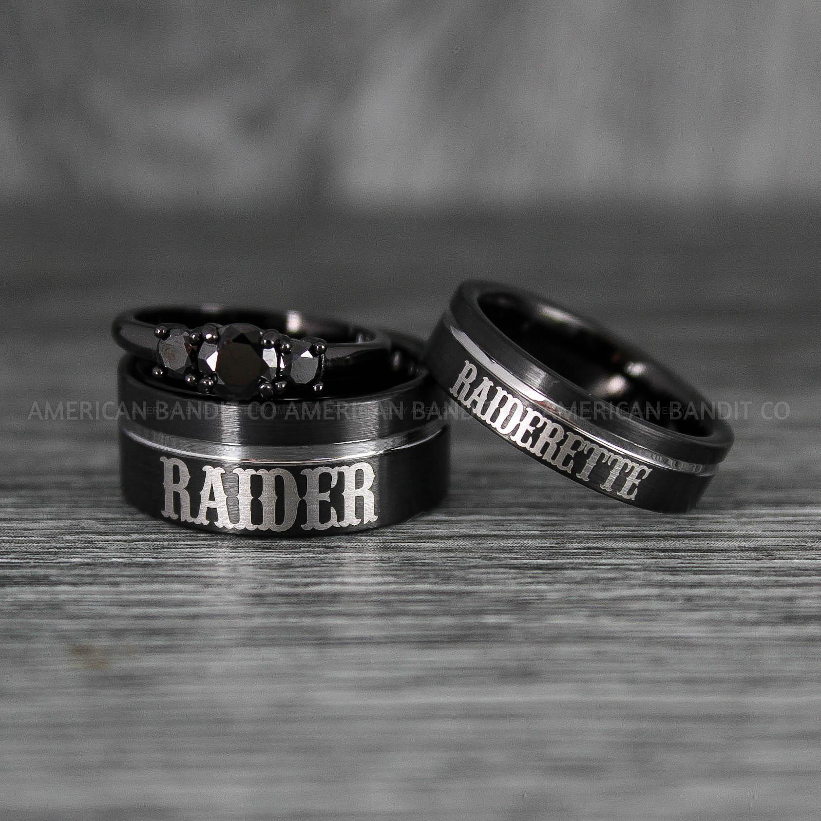 IMG_6622 Raiders Ring, Raider Ring, Raiderette Ring, Couple Rings, Couple Wedding Rings, Couple Wedding Bands - Image 1