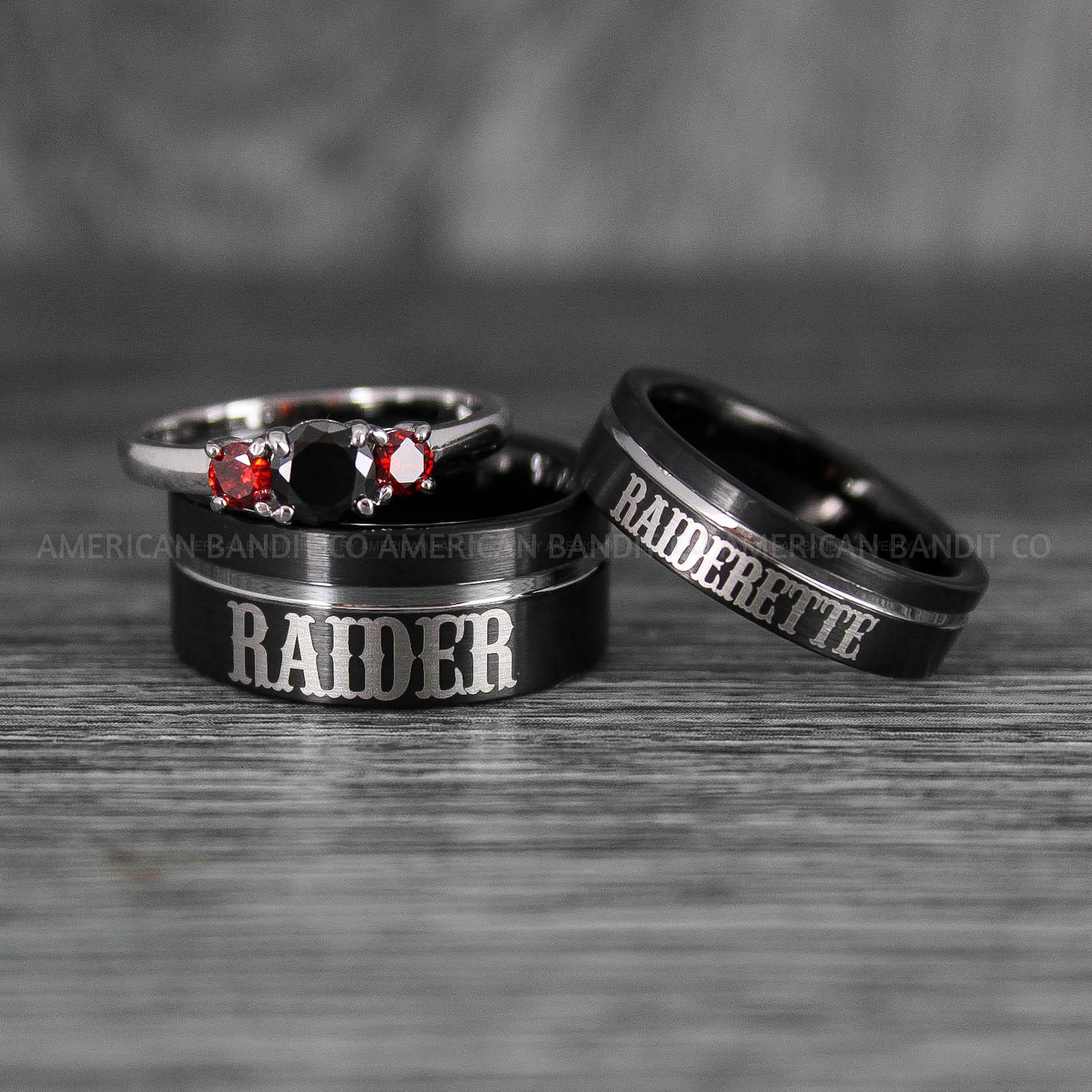 IMG_6623 Raiders Ring, Raider Ring, Raiderette Ring, Couple Rings, Couple Wedding Rings, Couple Wedding Bands - Image 1
