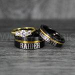 Raiders Ring, Raider Ring, Raiderette Ring, Couple Rings, Couple Wedding Rings, Couple Wedding Bands