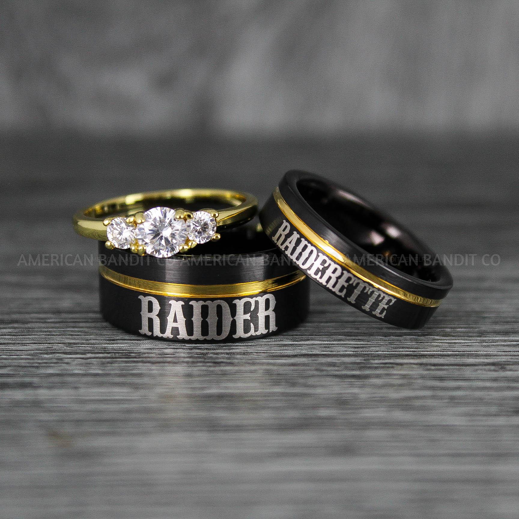 IMG_6628 Raiders Ring, Raider Ring, Raiderette Ring, Couple Rings, Couple Wedding Rings, Couple Wedding Bands - Image 1