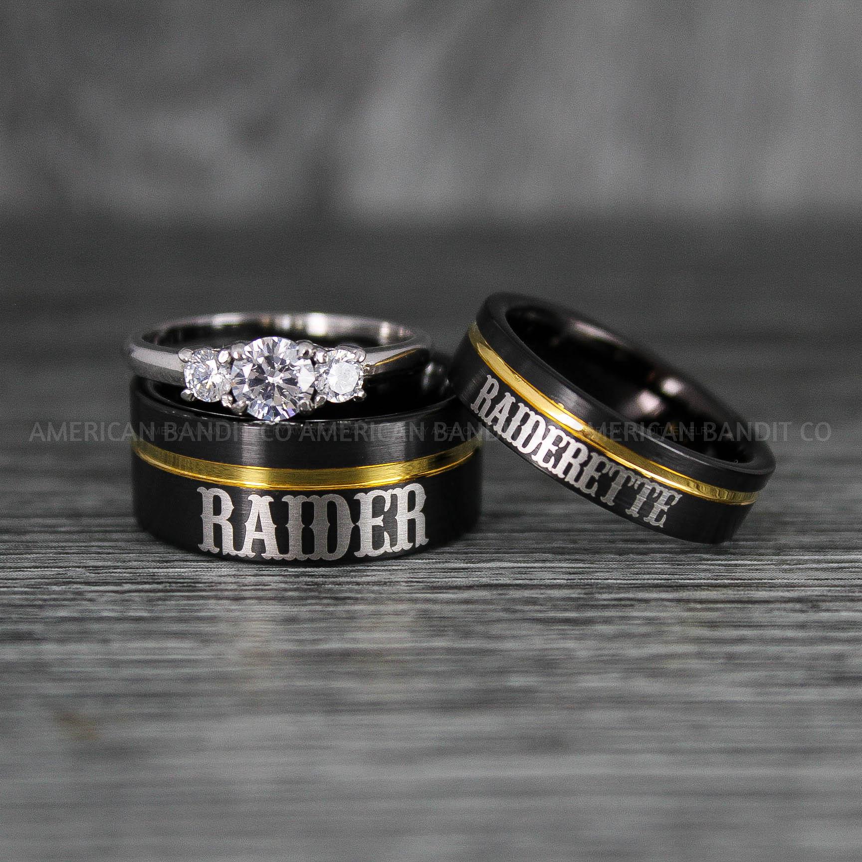 IMG_6630 Raiders Ring, Raider Ring, Raiderette Ring, Couple Rings, Couple Wedding Rings, Couple Wedding Bands - Image 1