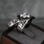 Aurebesh Rings, Aurebesh Wedding Bands, Black Wedding Bands, Aurebesh Wedding Rings, Aurebesh Jewelry