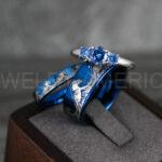 Ocean Wave Rings, Couple Rings, Wave Rings, Beach Jewelry, Beach Wedding Rings, Summer Wedding Rings