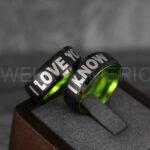 I Love You I Know Rings, Aurebesh Rings, Black Wedding Bands, Aurebesh Wedding Bands, Aurebesh Wedding Rings, Aurebesh Jewelry