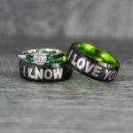 I Love You I Know Rings, Aurebesh Rings, Black Wedding Bands, Aurebesh Wedding Bands, Aurebesh Wedding Rings, Aurebesh Jewelry