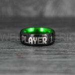 Player 1 Player 2 Rings, Gamer Rings, Couple Rings, Gamer Couple Wedding Bands, Gamer Wedding Rings - Image 3