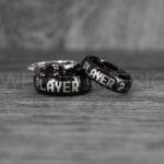 Player 1 Player 2 Rings, Gamer Rings, Couple Rings, Gamer Couple Wedding Bands, Gamer Wedding Rings