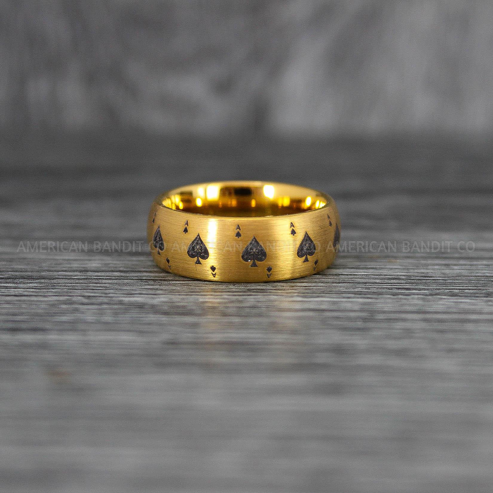 IMG_6701 - Copy Ace of Spades Rings, Poker Rings, Blackjack Rings, Poker Jewelry, Spade Rings, Spade Wedding Band - Image 1