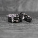 Lock and Key Rings, Lock and Key Wedding Bands, Couple Rings, Black Wedding Bands