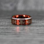 Nurse Ring, Registered Nurse Ring, RN Nurse Wedding Band, RN Nurse Jewelry, Nurse Jewelry, Red Wedding Band
